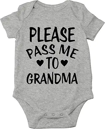 CBTwear Please Pass Me To Grandma Baby Bodysuit Funny Infant Outfit Cute Newborn Clothes Unisex Romper