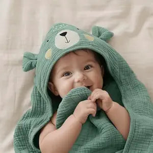 Baby Hooded Towel, Soft and Absorbent Bath Towel for Newborn, Infant, Toddler - Smart Bear