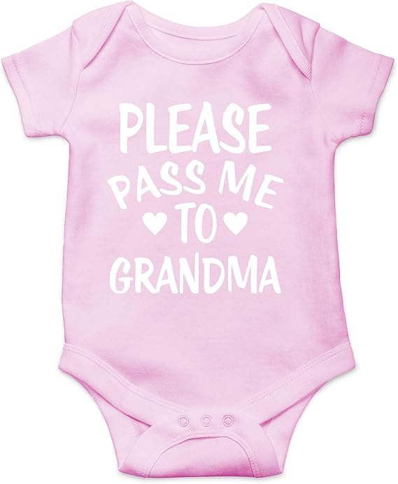 CBTwear Please Pass Me To Grandma Baby Bodysuit Funny Infant Outfit Cute Newborn Clothes Unisex Romper